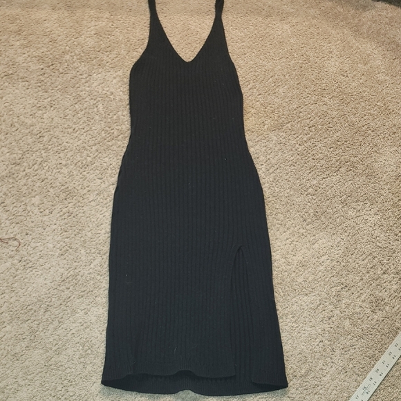 Hollister Black Halter Bodycon Midi Dress - Picture 1 of 6